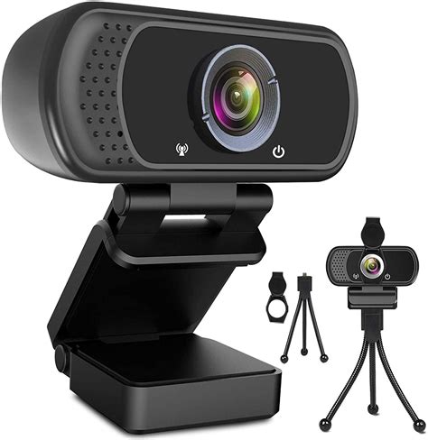 1080P Webcam with Microphone, DIHOOM USB Web Camera Computer HD Streaming Webcam for PC Mac Laptop Desktop, Skype Webcam Video Calling Conferencing Recording, Auto Low-Light Correction