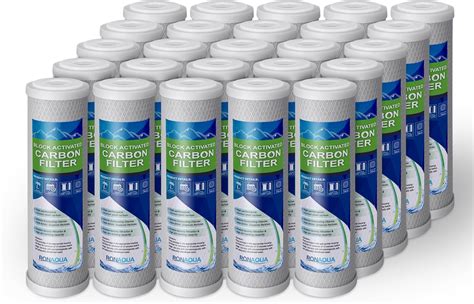 Crazy Deals 5MC-25PK 5 Micron 10-Inch carbon Block Water Filter Cartridge Coconut Shell Activated Carbon WELL-MATCHED with WFPFC8002, WFPFC9001, WHCF-WHWC, WHEF-WHWC, FXWTC, SCWH-5, 25-Pack