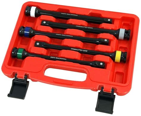 5pc 1/2" Dr. Torque Extension Bar Set