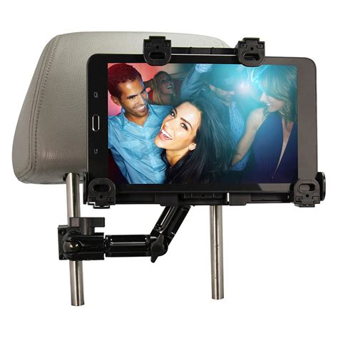ARKON Plastic Locking Headrest Tablet Mount for iPad Pro iPad Air iPad Mini Galaxy Tablets Retail Black (TAB5RMSHM9)