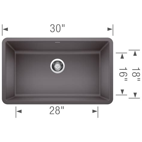 BLANCO 442530 Precis 30" Single Bowl-Cinder Sink