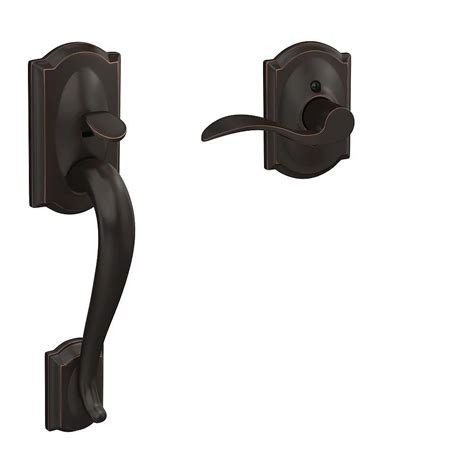 Camelot Handleset, Lower Half, with Accent Right-Handed Lever (Aged Bronze) FE285CAM716ACCRH