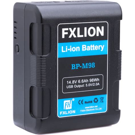 FXLION BP-M98-KA 14.8V V-Mount Lithium-Ion Mini Battery Kit (6.7Ah, 98Wh,2 D-tap) for Photographic Equipment