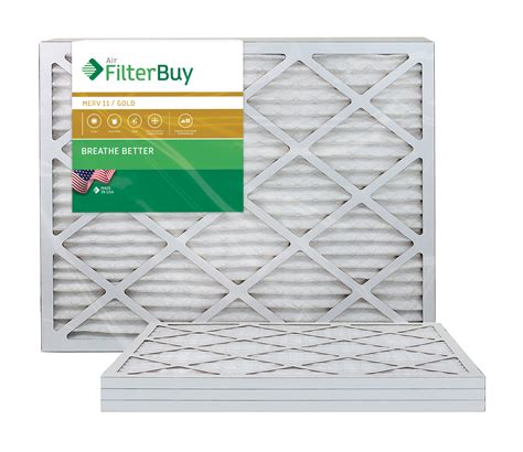 Filterbuy 20x30x1 Air Filter MERV 13, Pleated HVAC AC Furnace Filters (4-Pack, Platinum)