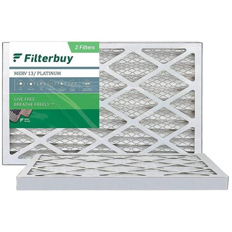 Filterbuy 20x30x1 Air Filter MERV 13, Pleated HVAC AC Furnace Filters (4-Pack, Platinum)