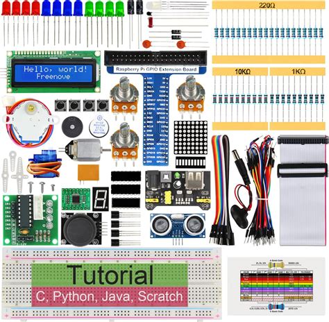 Top Brands Freenove Ultrasonic Starter Kit for Raspberry Pi 4 B 3 B+ 400, 487-Page Detailed Tutorials, Python C Java Scratch Code, 171 Items, 63 Projects, Solderless Breadboard