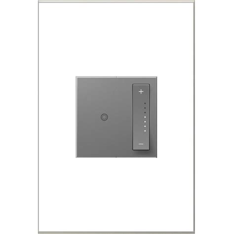 Exclusive Discount 70% Price  Legrand adorne sofTap Tru-Universal Dimmer Switch, 700W (Incandescent, Halogen, MLV, Fluorescent, ELV, CFL, LED), Graphite Finish, Wall Plate Included, ADTP703TUG4