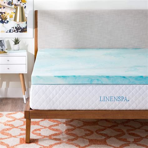 Creative Product Linenspa 3 Inch Gel Swirl Memory Foam Topper-Queen