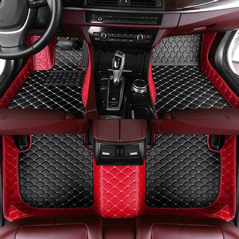 Weekly Top Sale Muchkey Car Floor Mat for Honda Accord Ⅸ 2014-2017 Heavy Duty XPE Leather Full Coverage Interior Protection Floor Mat Red Wine
