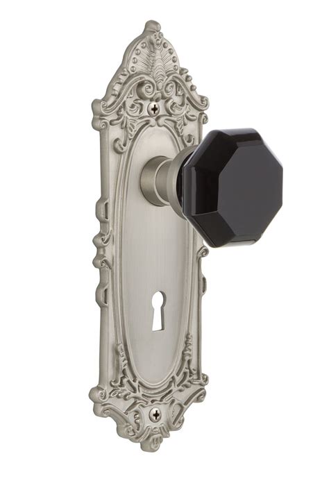Exclusive Discount 70% Price  Nostalgic Warehouse Victorian Plate with Keyhole Waldorf Knob, Mortise - 2.25", Polished Brass