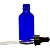 Premium Vials B37-pk24 Boston Round Glass Bottle with Dropper, 2 oz Capacity, Blue (Pack of 24)