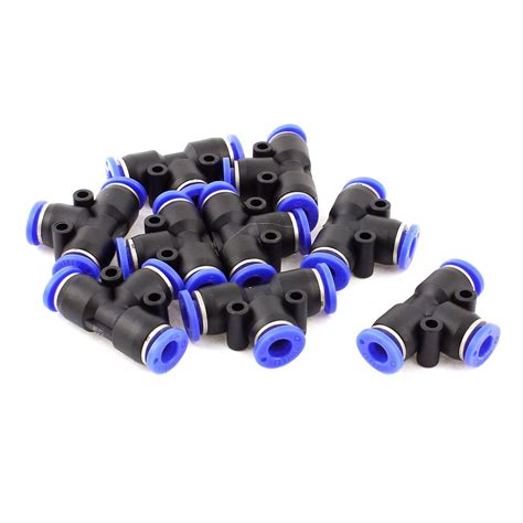 Uxcell a15061600ux0019 3 Way Tee Push in Pneumatic Quick Release 6mm Tube Fittings 10 Pcs (Pack of 10)
