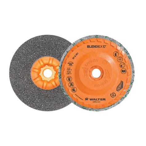 Walter Surface Technologies 07U451 Blendex U Cup Disc - (Pack of 5) Versatile, Durable Abrasive Disc with Trimmable Backing. Surface Finishing Accessories